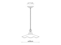 Ferroluce Lámpara Suspendida^Lampadario Classico Belluno Ceramica E Ottone Decorato Filo Blu 1 Luce E27 Azul
