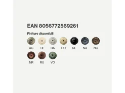 Lampadario Classico Ravenna Metallo E Ceramica Nero Sfumato Argento 1 Luce E14