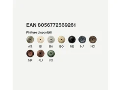 Outlet Ferroluce Lampadario Classico Ravenna Metallo E Ceramica Nero Sfumato Arg. 44Cm 1 Luce E27 Negro