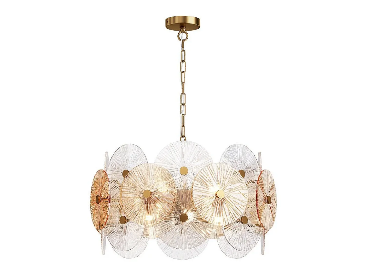 Sale Maytoni Lampadario Contemporaneo Aster Metallo Oro 8 Luci Con Diffusore In Vetro Dorado