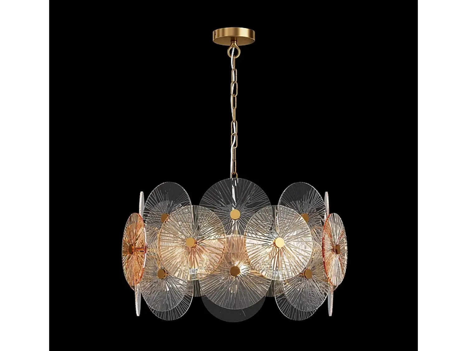 Sale Maytoni Lampadario Contemporaneo Aster Metallo Oro 8 Luci Con Diffusore In Vetro Dorado