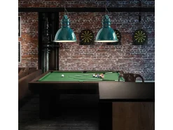 New Ferroluce Lampadario Industrial Ferro E Ceramica Vintage 1 Luce E27 50Cm Verde