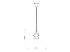 Ferroluce Lámpara Suspendida^Lampadario Industrial Ferro E Ceramica Vintage 1 Luce E27 40Cm Verde