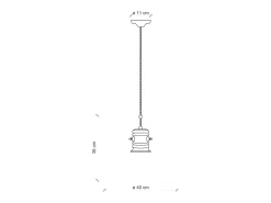 Lampadario Industrial Ferro E Ceramica Vintage Azzurro 1 Luce E27 40Cm