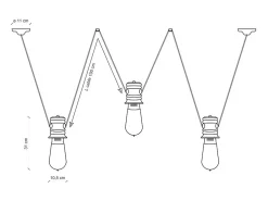 Sale Ferroluce Lampadario Industrial Minimal Urban Ferro E Ceramica Vintage Bianco 3 Luci E27 Blanco