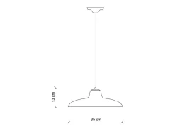 Ferroluce Lámpara Suspendida^Lampadario Industrial Minimal Nordico B&W Metallo Smaltato Nero 1 Luce E27 Negro