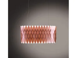 Lámpara Suspendida^Lampadario Moderno Amanda Polilux ® Rame E Metallo Cromo 6 Luci E27 Cobrizo
