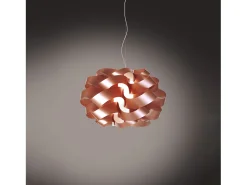 New Lampadario Moderno Cloud Polilux ® Rame E Metallo Cromo 3 Luci E27 Cobrizo