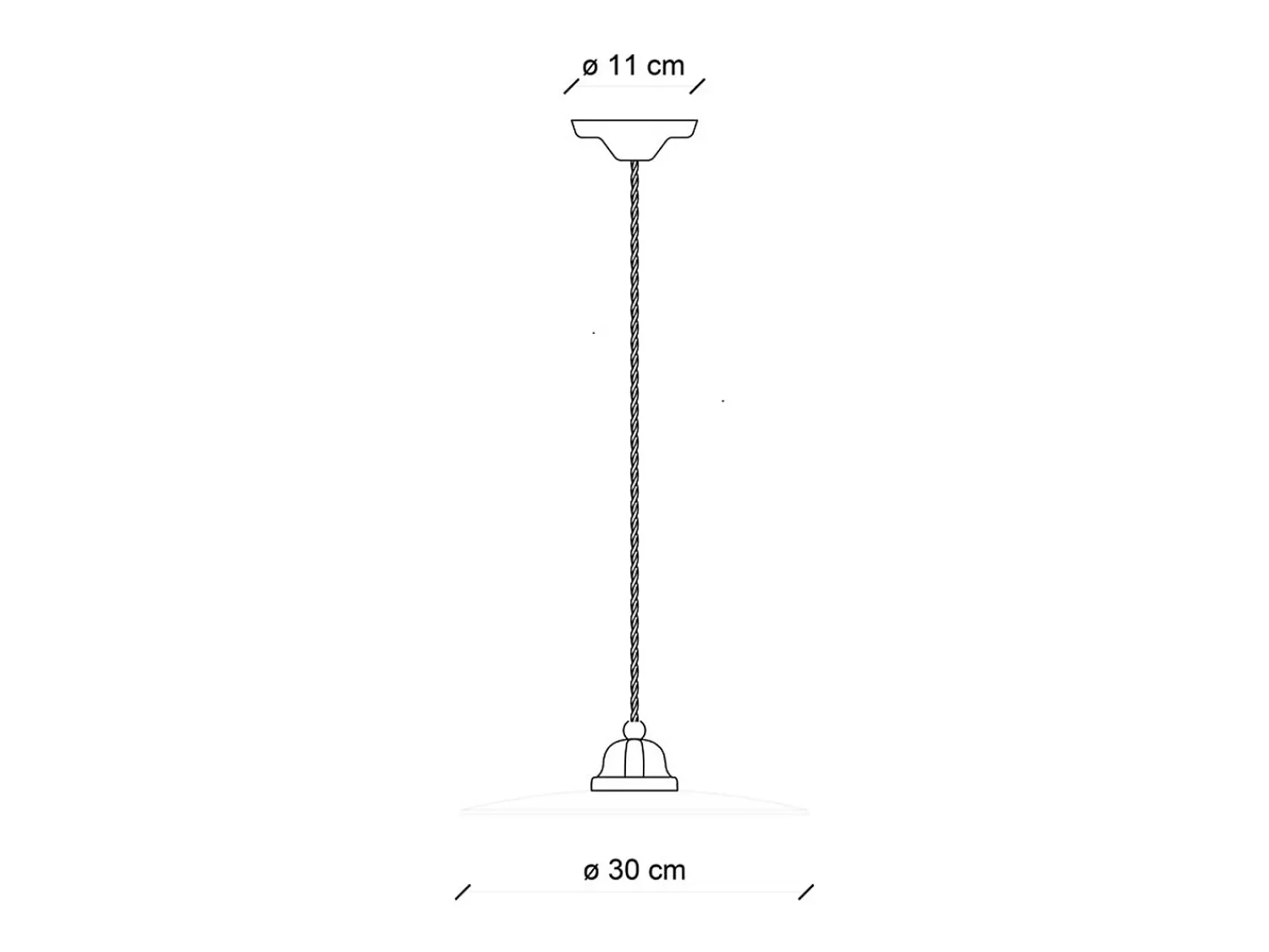 Best Ferroluce Lampadario Vintage B&W Metallo Smaltato Nero E Bianco 1 Luce E27 30Cm Blanco
