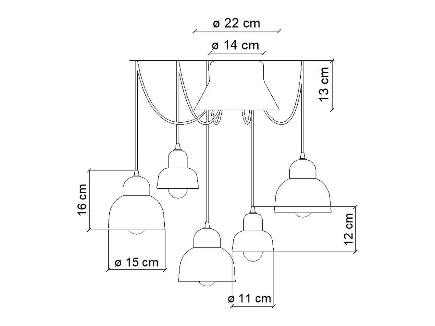 Lampadario Vintage Decò Berimbau Ceramica Turchese 3 Luci E27