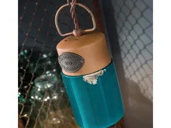 Lampadario Vintage Industrial Cilindrica Ferro E Ceramica Verde 1 Luce E27