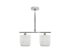AKUNADECOR Lámpara Suspendida^Lampara Modelo Kenya 2xe14 Blanca/ De Gris