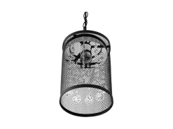 AKUNADECOR Lampara Colgante Modelo Davy 1xe27 /cromo De Negro