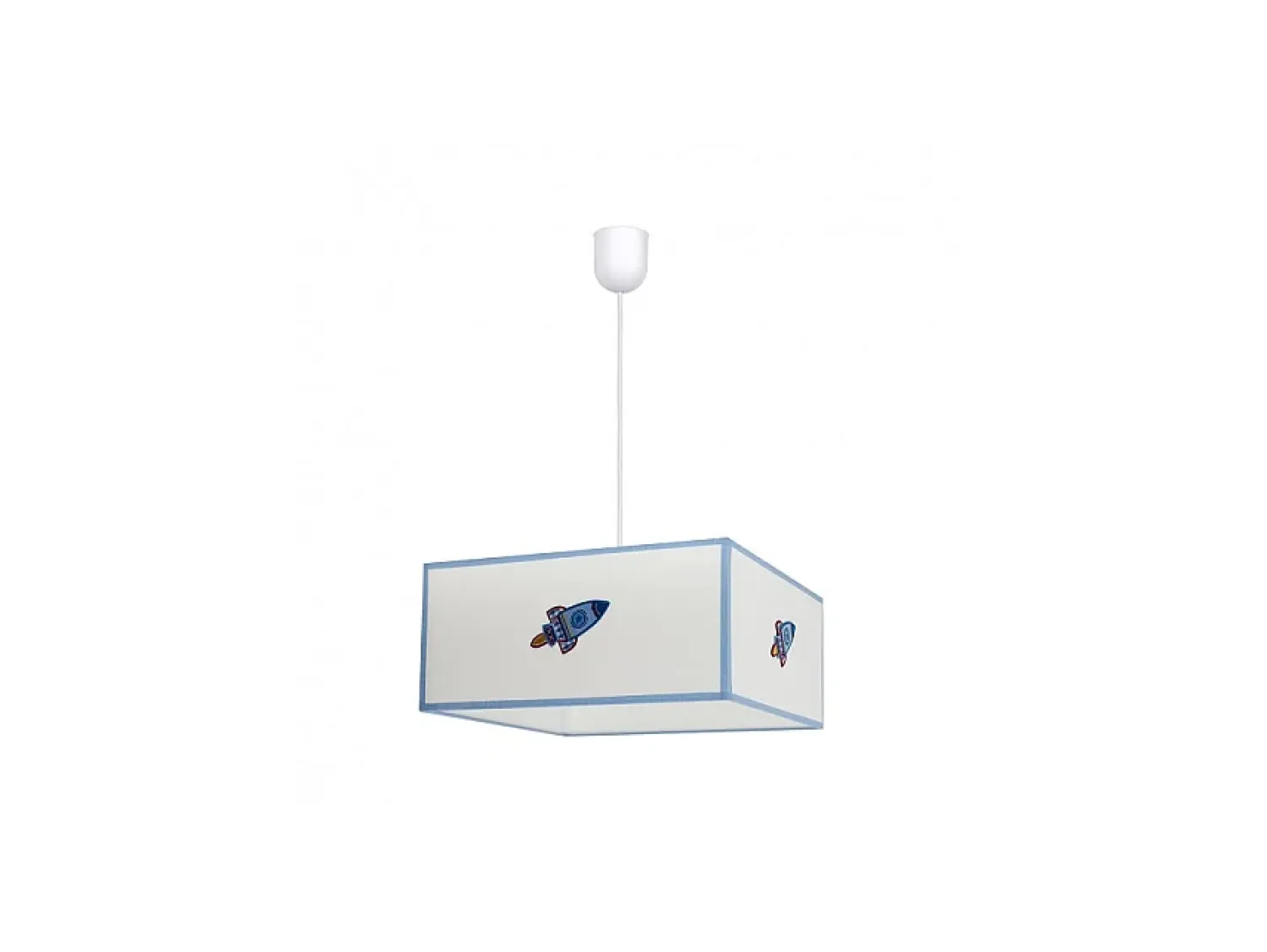 AKUNADECOR Lámpara Suspendida^Lampara Colgante Cohete 1xe27 Blanco/ Regx35x35 De . Azul