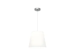 AKUNADECOR Lámpara Suspendida^Lampara Colgante Maldivas 1xe27 Cromo/blanco Reg.35d De Plateado