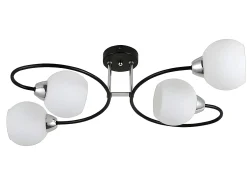AKUNADECOR Lámpara Suspendida^Lampara De 4 Luces Modelo Fuji Negro