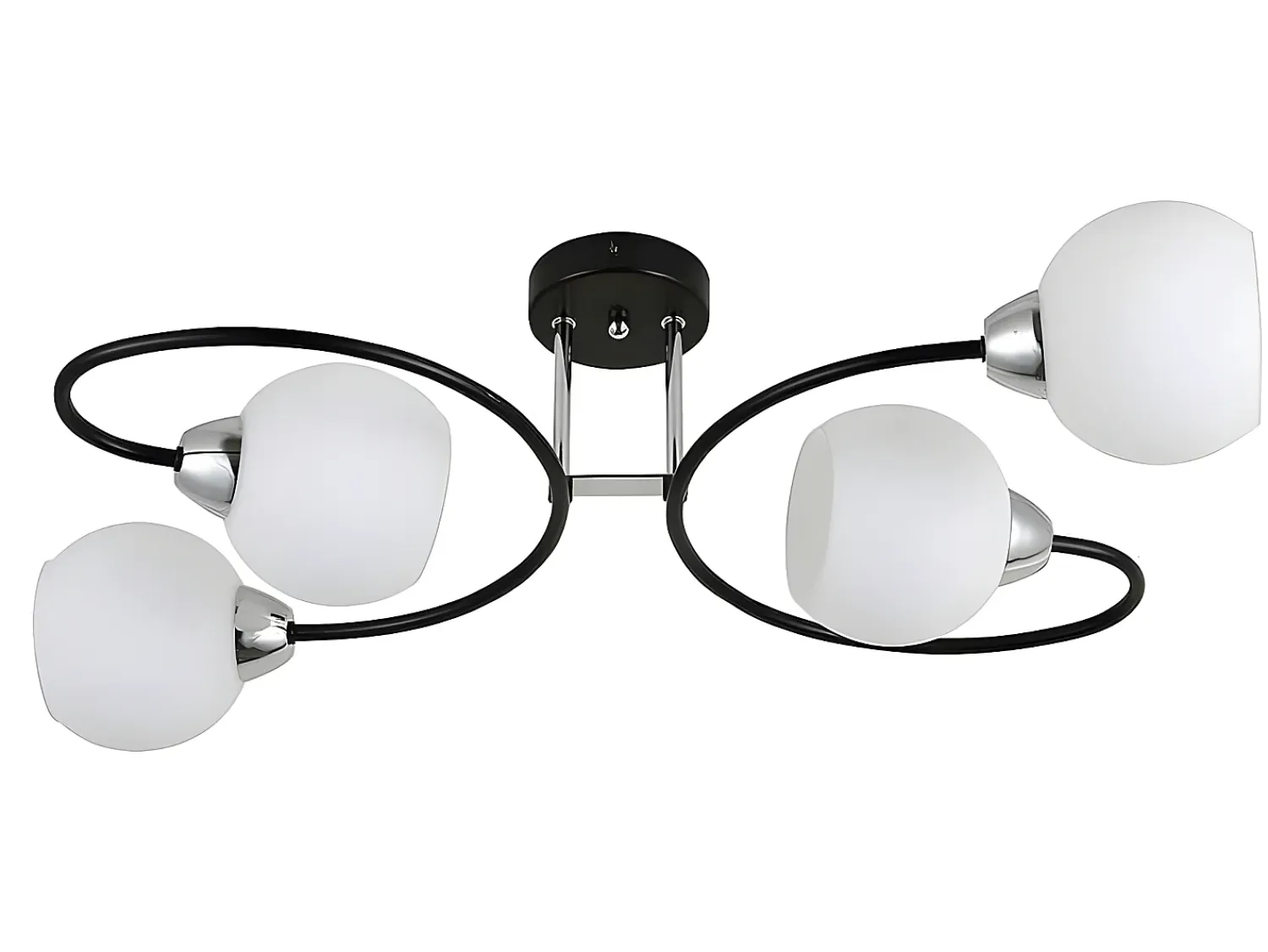 AKUNADECOR Lámpara Suspendida^Lampara De 4 Luces Modelo Fuji Negro