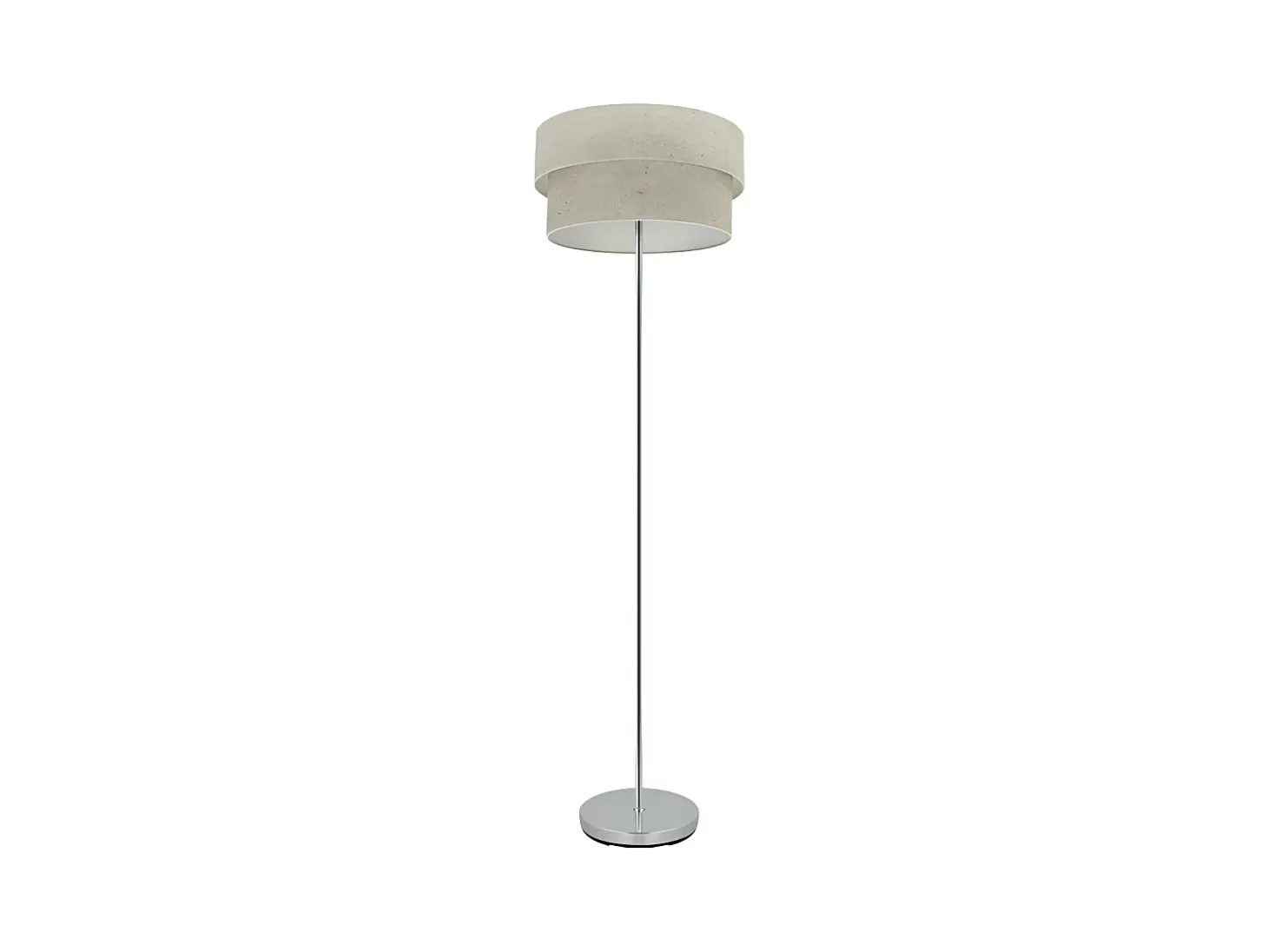 Lampara De Pie Con 1luz Modelo Doble Smile Cemento Gris