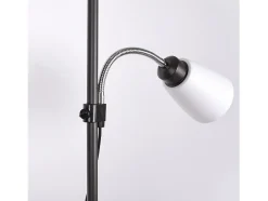 AKUNADECOR Lampara De Pie Varese De Metal Con Acabado De Intelusa Negro