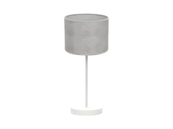 AKUNADECOR Lámpara De Mesa^Lampara De Sobremesa Color Cemento Gris Modelo Jerte Blanco