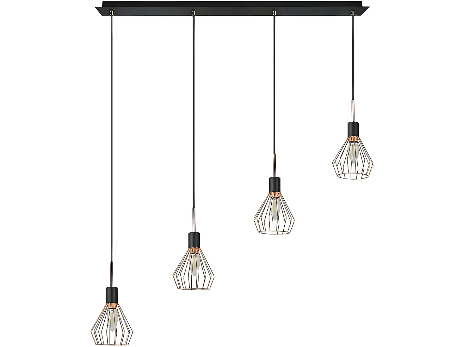 New AKUNADECOR Lampara Lineal 4 Luces San Petesburgo Cobre Cobrizo