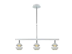 AKUNADECOR Lámpara Suspendida^Lampara Lineal De 3 Luces Beethoven -plata Blanco