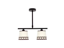 AKUNADECOR Lámpara Suspendida^Lampara Modelo Dalia De 2xe14 Beige / Marron De Marru00f3n