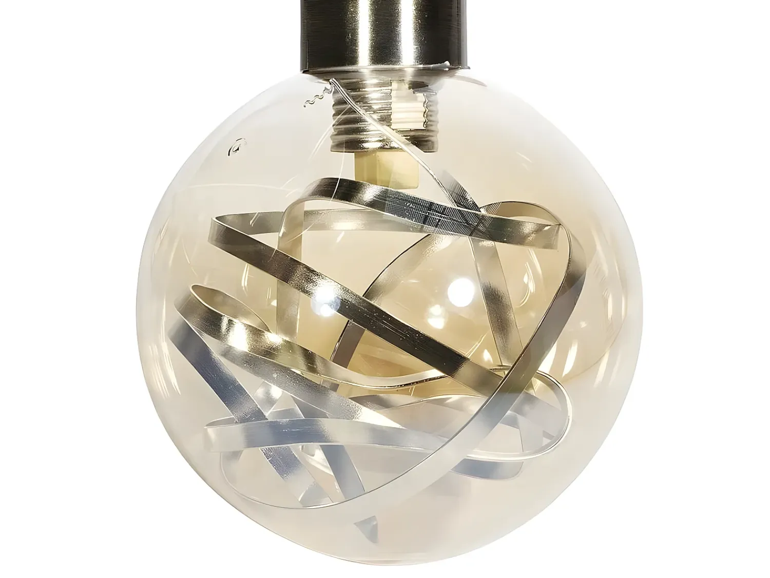 AKUNADECOR Lámpara Suspendida^Lampara Modelo Varanasi Cuero De 6 Luces Dorado