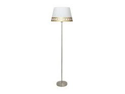 New AKUNADECOR Lampara Pie Salon Dalia 1xe27 /oro De . Blanco