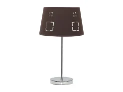 AKUNADECOR Lámpara De Mesa^Lampara Sobremesa Celaya 1xe14 Marron De . Plateado