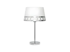 AKUNADECOR Lámpara De Mesa^Lampara Sobremesa Dalia 1xe14 /plata De . Blanco