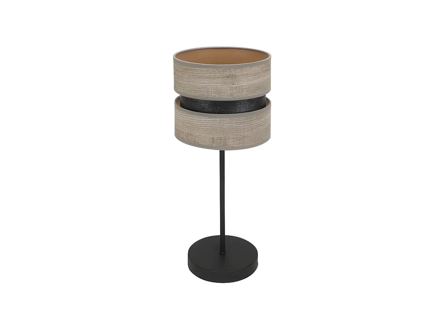 AKUNADECOR Lámpara De Mesa^Lampara Sobremesa De 1luz Modelo Colet /madera Gris Negro