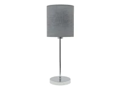 AKUNADECOR Lámpara De Mesa^Lampara Sobremesa Serie Axel Plata 1xe14 De . Plateado