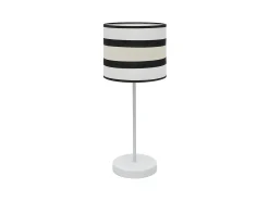 AKUNADECOR Lamprara Sobremesa Pequeña Modelo Karla /beis Blanco