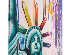 Outlet MCW Óleo Estatua de la Libertad pintado a mano Multicolor