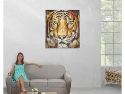 MCW Cuadro^Óleo tigre pintado a mano Multicolor