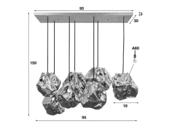 Online Kawola Lámpara - plata Cristal - EDESSA Plateado