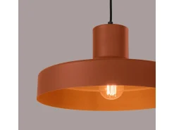 Sollux Lighting Lámpara Suspendida^Lámpara Colgante Bilo Moderno De Acero - 1 Fuentes Luminosas - L.35 X A.120 Cm - Ocre Rojo