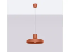 Sollux Lighting Lámpara Suspendida^Lámpara Colgante Bilo Moderno De Acero - 1 Fuentes Luminosas - L.35 X A.120 Cm - Ocre Rojo