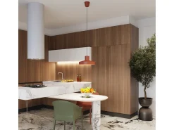 Sollux Lighting Lámpara Suspendida^Lámpara Colgante Bilo Moderno De Acero - 1 Fuentes Luminosas - L.35 X A.120 Cm - Ocre Rojo