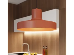 Sollux Lighting Lámpara Suspendida^Lámpara Colgante Bilo Moderno De Acero - 1 Fuentes Luminosas - L.35 X A.120 Cm - Ocre Rojo