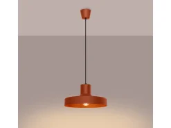 Sollux Lighting Lámpara Suspendida^Lámpara Colgante Bilo Moderno De Acero - 1 Fuentes Luminosas - L.35 X A.120 Cm - Ocre Rojo