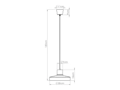 Sollux Lighting Lámpara Suspendida^Lámpara Colgante Bilo Moderno De Acero - 1 Fuentes Luminosas - L.35 X A.120 Cm - Ocre Rojo