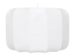 Lámpara colgante blanca de algodón y acero