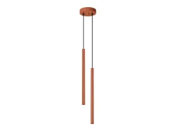 Clearance Sollux Lighting Lámpara colgante Brill moderno de acero - 2 fuentes luminosas 3000K - L.15 x A.104 cm - ocre Rojo