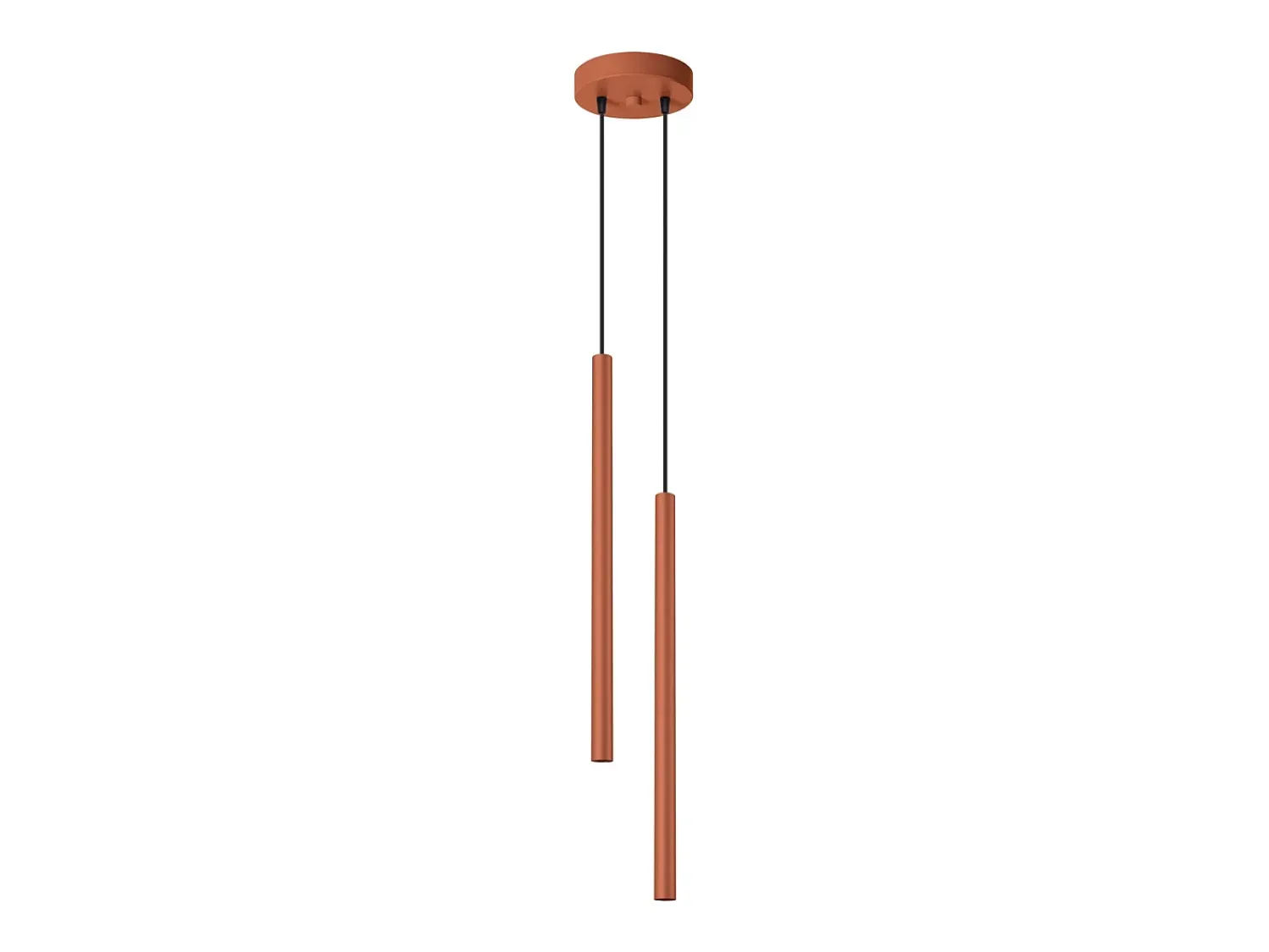 Clearance Sollux Lighting Lámpara colgante Brill moderno de acero - 2 fuentes luminosas 3000K - L.15 x A.104 cm - ocre Rojo