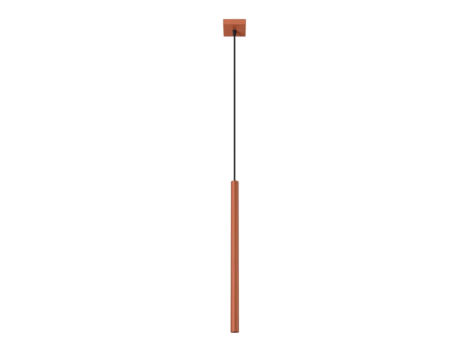Clearance Sollux Lighting Lámpara colgante Brill moderno de acero - 1 fuentes luminosas 3000K - L.8 x A.114 cm - ocre Rojo