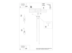 Sollux Lighting Lámpara Suspendida^Lámpara colgante Brill moderno de acero - 2 fuentes luminosas 4000K - L.15 x A.104 cm - oliva Verde
