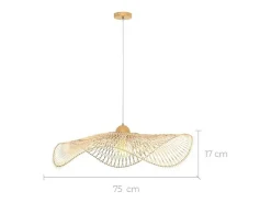 Rendez-Vous Déco Lámpara Suspendida^Lámpara colgante D75 cm en bambú - Jipi Blanco