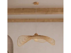 Rendez-Vous Déco Lámpara Suspendida^Lámpara colgante D75 cm en bambú - Jipi Blanco